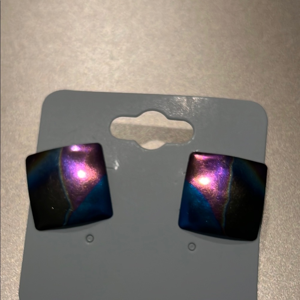Holly Yashi Signed Square Earrings